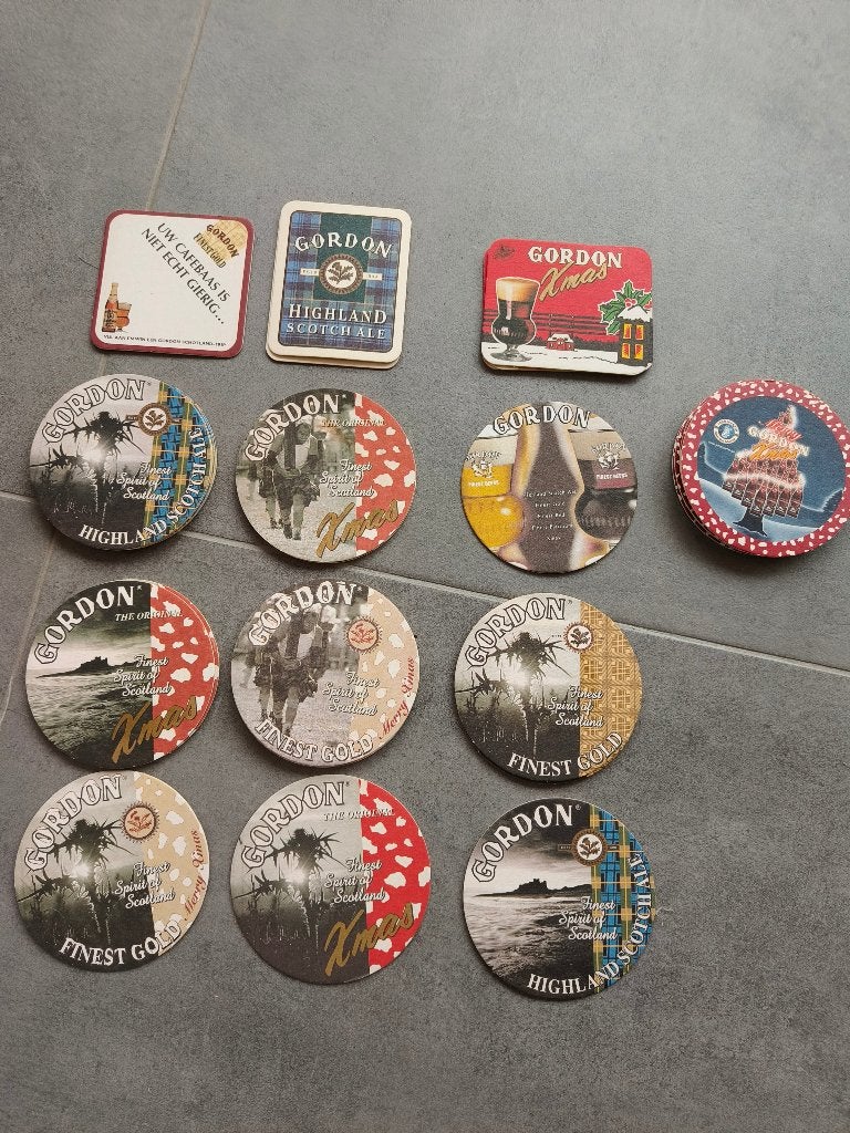 Bierkaartjes Gordon, Verzamelen, Ophalen, Zo goed als nieuw, Viltje(s), Overige merken