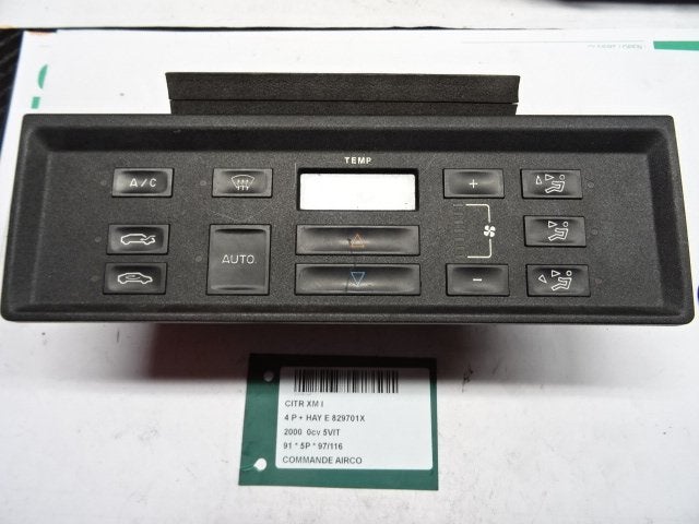 PANNEAU DE COMMANDE CLIMATISATION XM (Y3) (829701X), Citroën, Kontakt-citroen@citroen.com, Utilisé, Citroën Deutschland GmbH