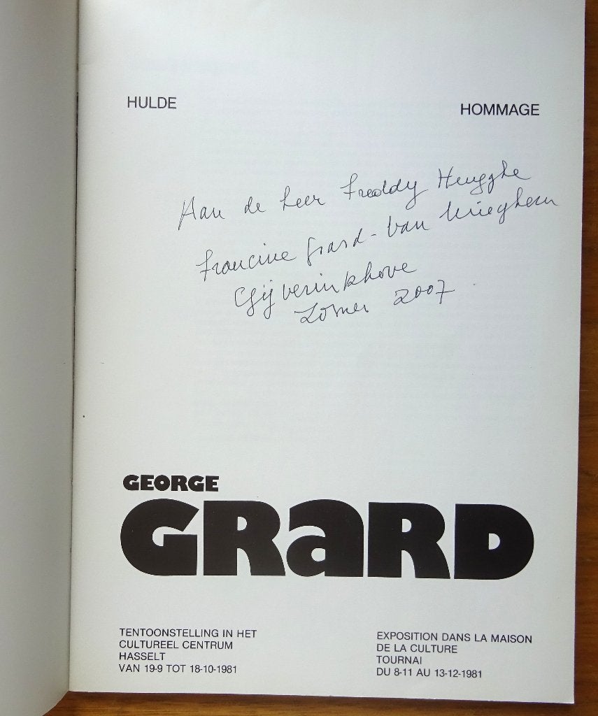 George Grard, 1981 Hommage, Tournai en Hasselt, Boeken, Ophalen of Verzenden, Gelezen, Beeldhouwkunst