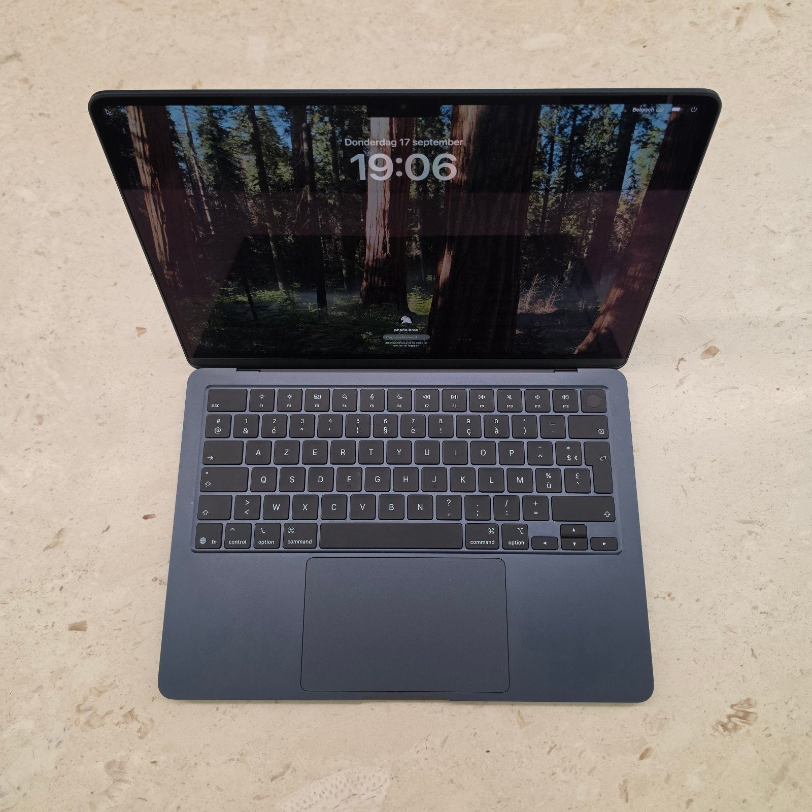 APPLE MACBOOK AIR 13" M4 16GB/256GB MIDNIGHT, Ophalen, Azerty, MacBook