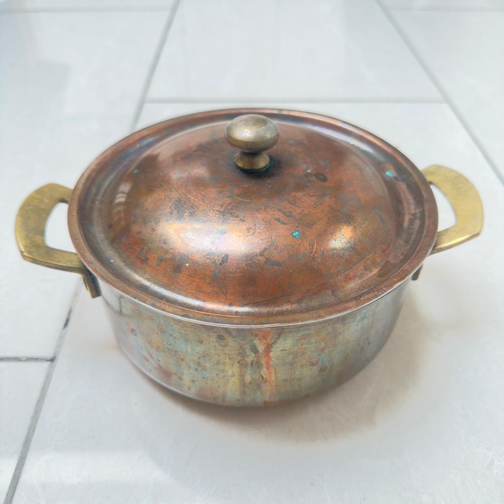 Culinox Spring Switzerland Koperen Pan met Deksel - Vintage, Antiek en Kunst, Ophalen, Koper