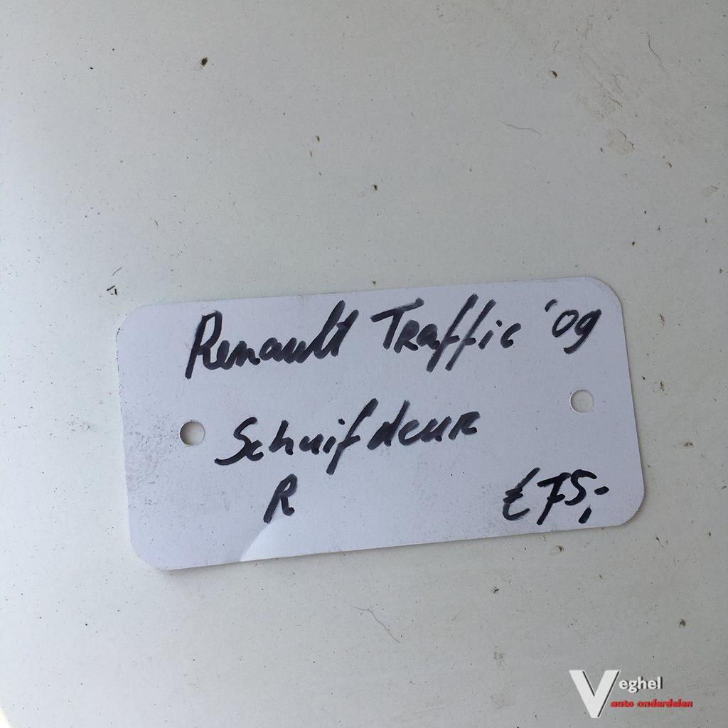 Renault Traffic 2009 2.0 diesel Schuifdeur Rechts, Auto-onderdelen, Ophalen, Gebruikt, -, Deur