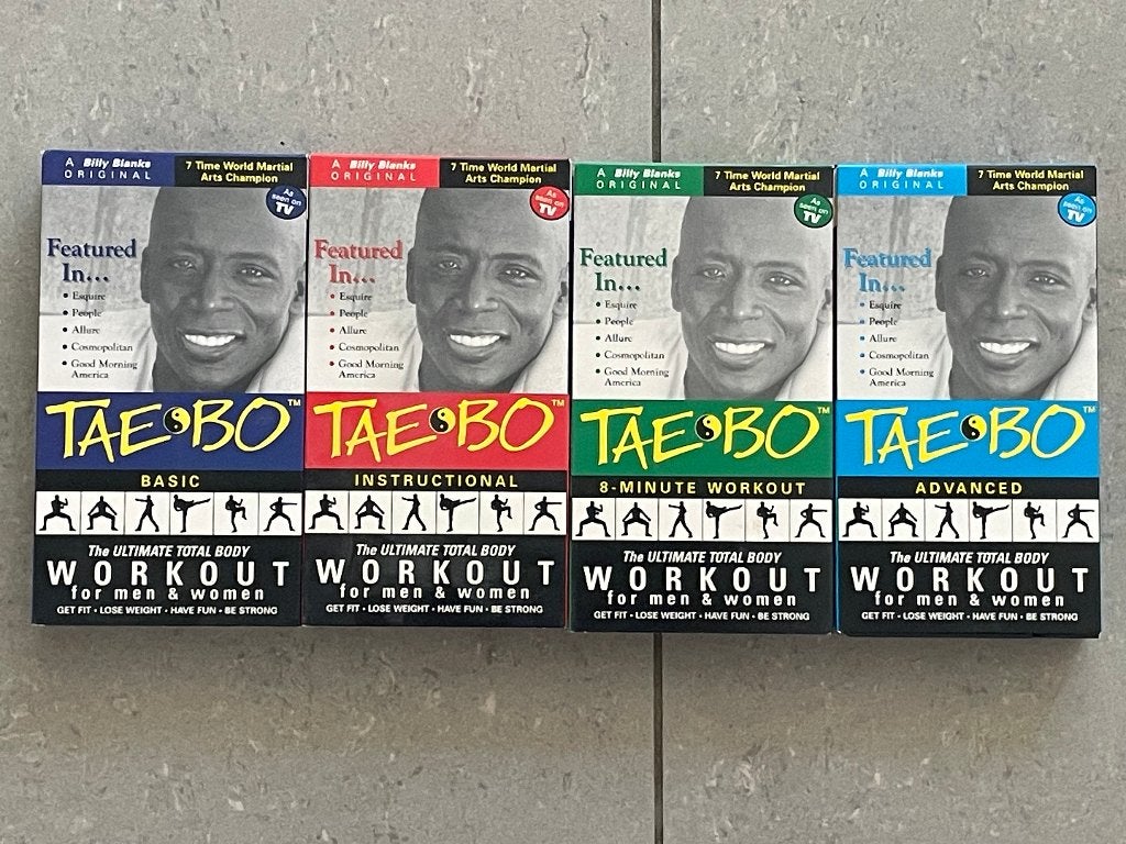Set Tae Bo Body Shape Workout Fitness Cardio VHS, Ophalen, Zo goed als nieuw
