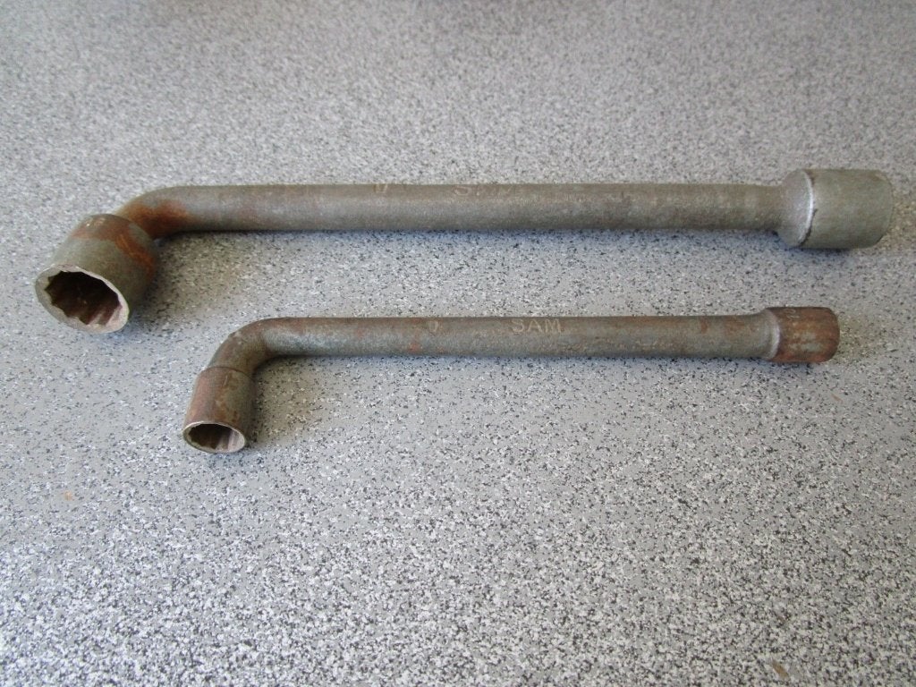 2 vintage pijpsleutels SAM VANADIUM - 10mm en 14mm - 12-kant, Auto diversen, Autogereedschap, Ophalen of Verzenden, Gebruikt