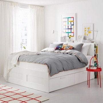 Ikea Brimmes Bed, Ophalen, Wit, Tweepersoons, Zo goed als nieuw