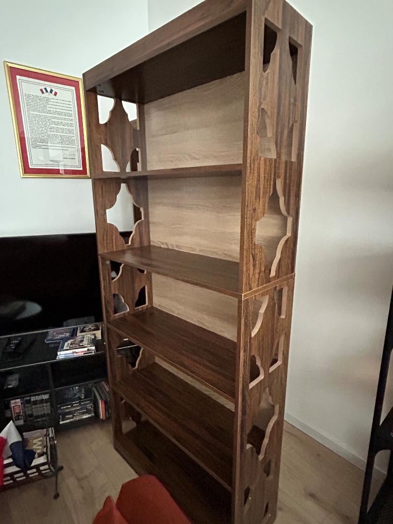 Etagère / Bibliothèque Vintage de 179 cm à 5 niveaux, Maison & Meubles, Armoires | Bibliothèques, Neuf, 50 à 100 cm, 150 à 200 cm