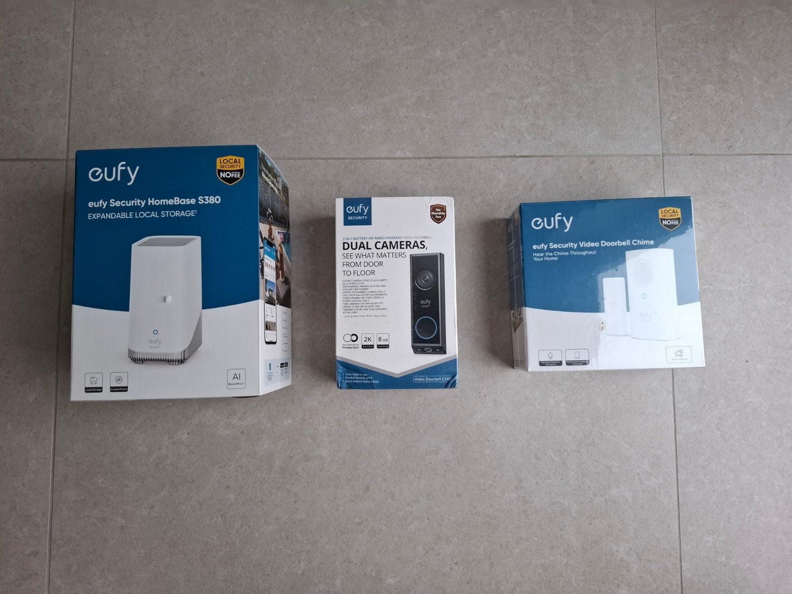 Nieuwe Eufy E340 videodeurbel + Homebase 3 + Chime, Ophalen of Verzenden