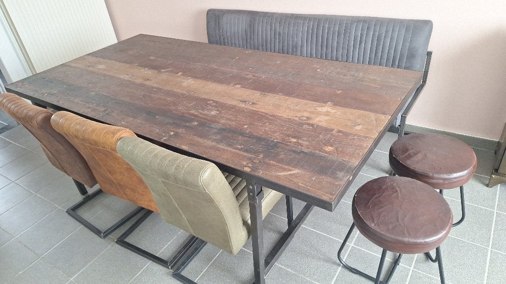 Eettafel, Ophalen, 100 tot 150 cm, Mangohout, 200 cm of meer
