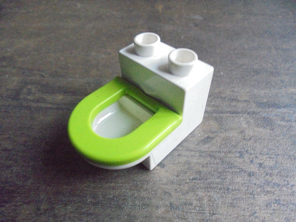 Lego Duplo Furniture Toilet with Toilet Seat (zie foto's), Enlèvement ou Envoi, Utilisé, Briques en vrac, Duplo
