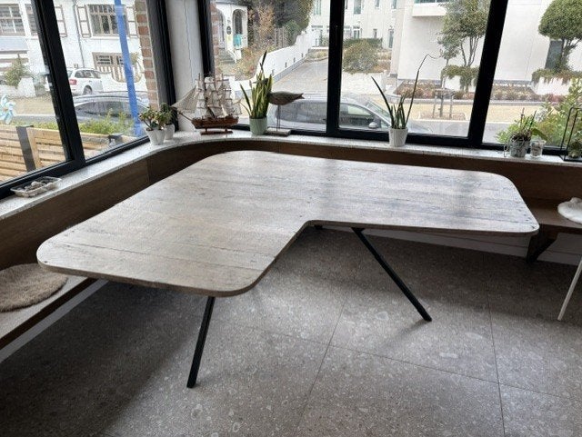 Unieke ambachtelijke eiken tafel - design en vakmanschap, Antiek en Kunst, Ophalen