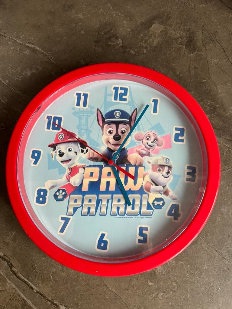 Kinderklok Paw Patrol, Ophalen of Verzenden, Gebruikt, Analoog, Wandklok