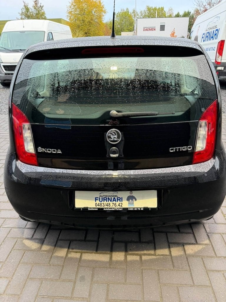 ŠKODA CITIGO 1.0 BENZINE – AUTOMAAT! 36.000 KM!, Auto's, Euro 5, Stof, 103 g/km, Zwart