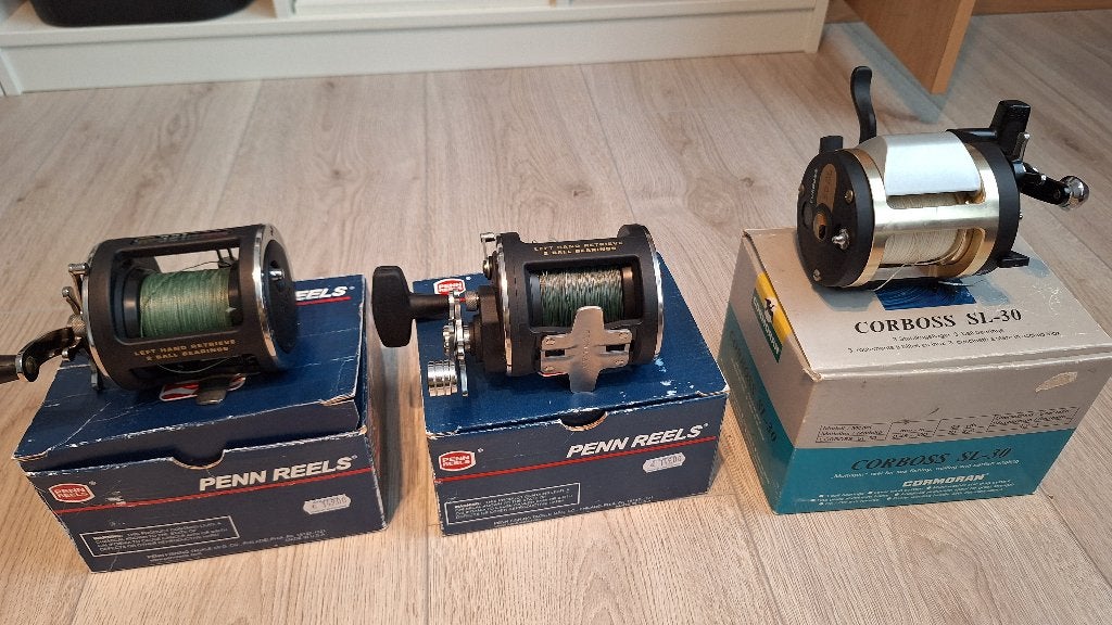 2 Nieuwe Penn 321 GTI reels (linkshandig), Enlèvement, Neuf, Moulinet