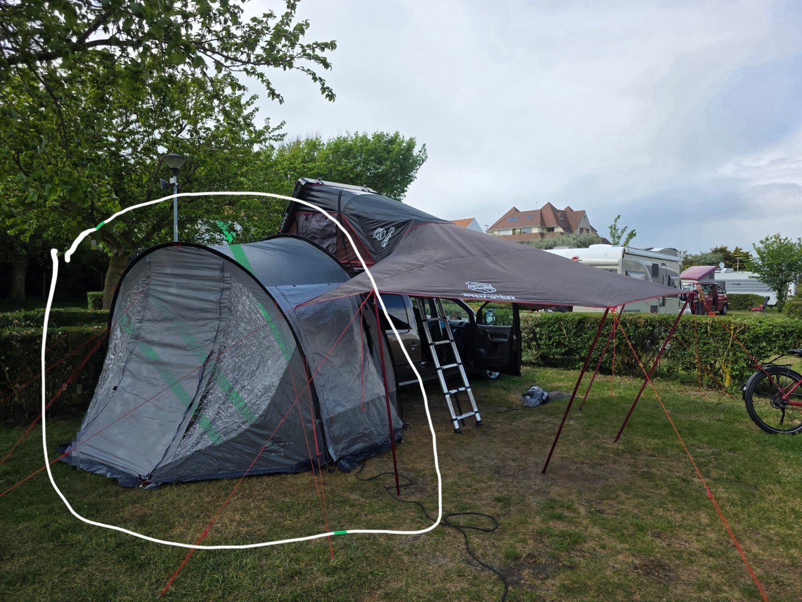 -aanbouwtent, Caravanes & Camping, Enlèvement, Comme neuf