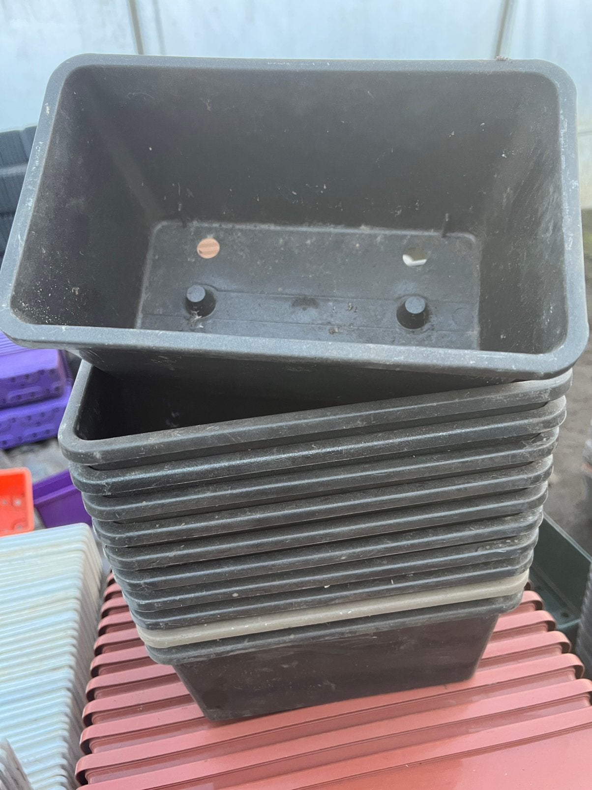 stevige bloembakken 25 cm, Tuin en Terras, Kunststof, Minder dan 30 cm, Minder dan 60 cm, Ophalen of Verzenden