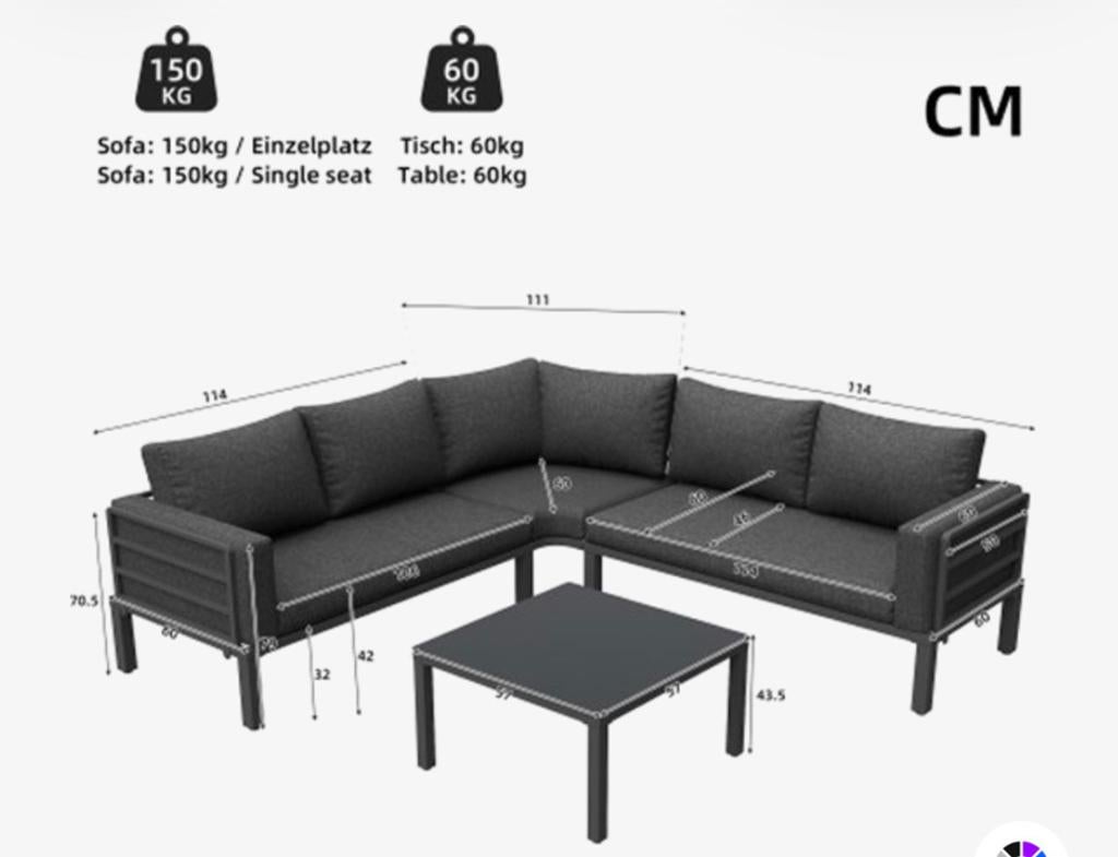 Lounge (hoeksalon tuin, NIEUW!), Ophalen, Zo goed als nieuw