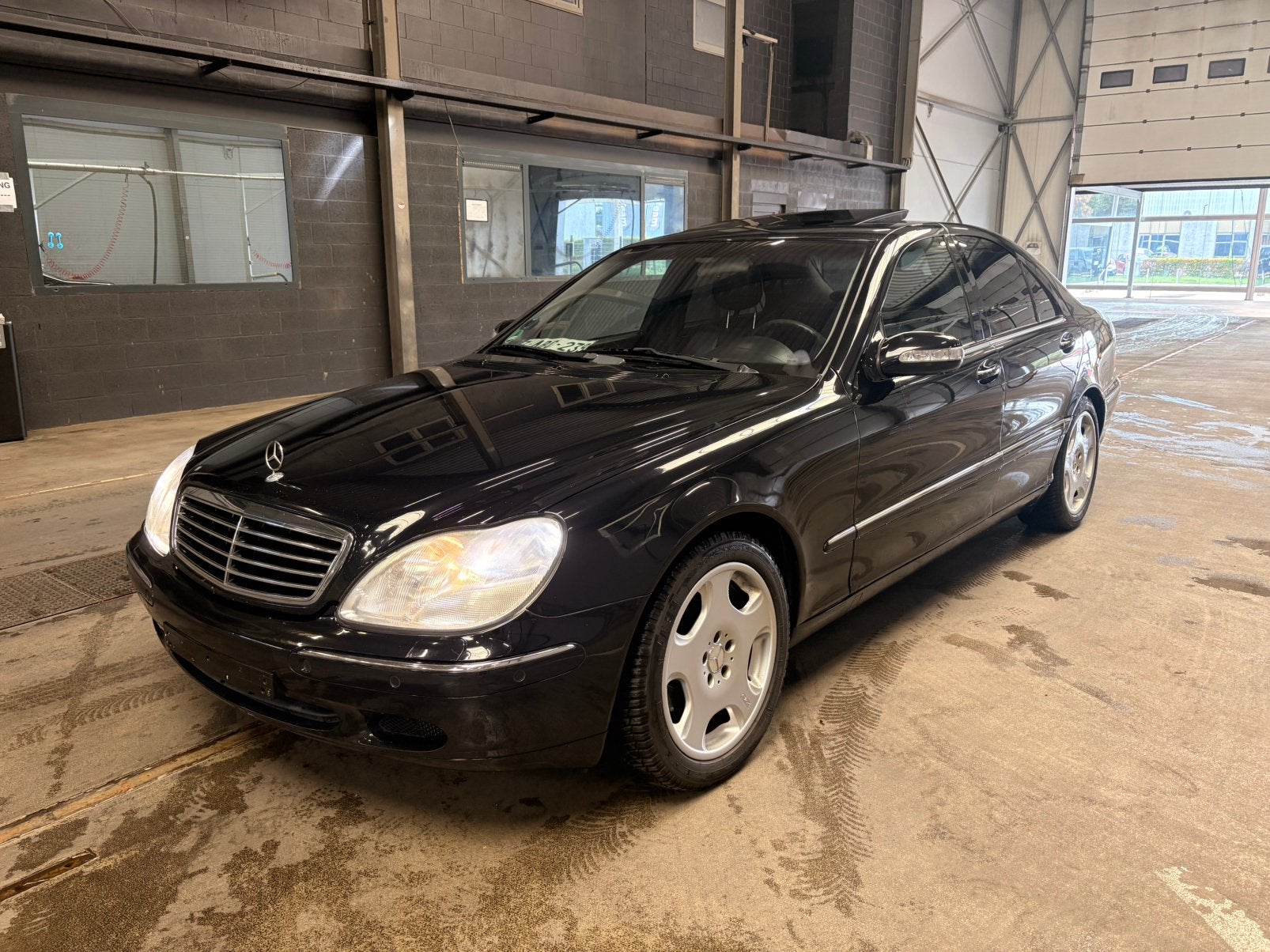 Mercedes S320 1999 export, Auto's, Automaat, Zwart, Zwart, Leder