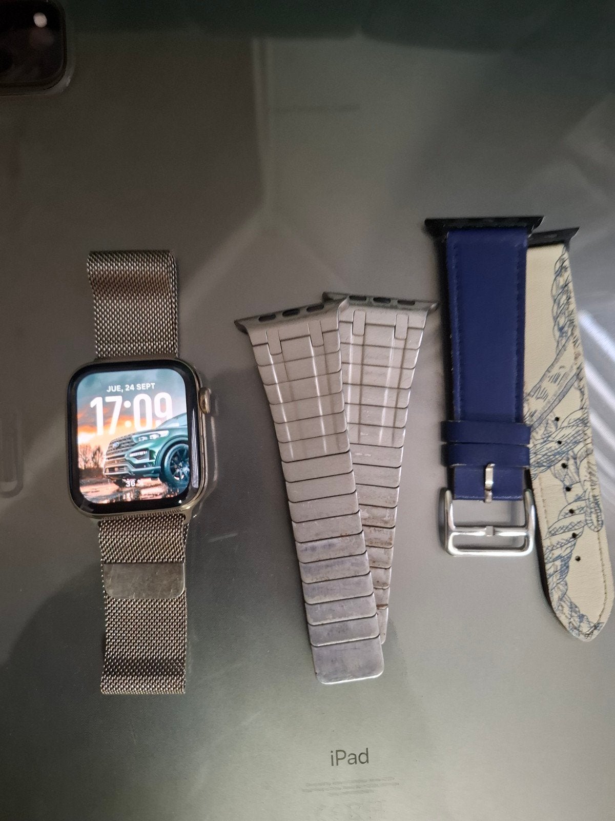 Apple  watch 6 inox  4G, Ophalen, GPS, Zo goed als nieuw, IOS