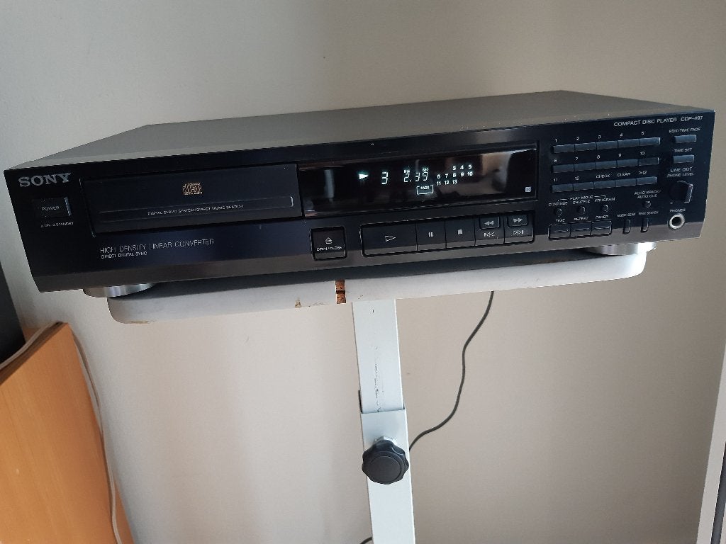 Sony CDP-497 CD speler fixed en variabele uitgangen waarborg, Ophalen, Refurbished, Sony