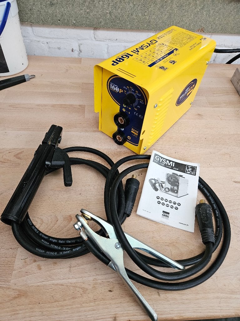 GYSMI 160P lasapparaat + masker schort handschoen elektroden, Doe-het-zelf en Bouw, Gereedschap | Lasapparaten, Ophalen of Verzenden