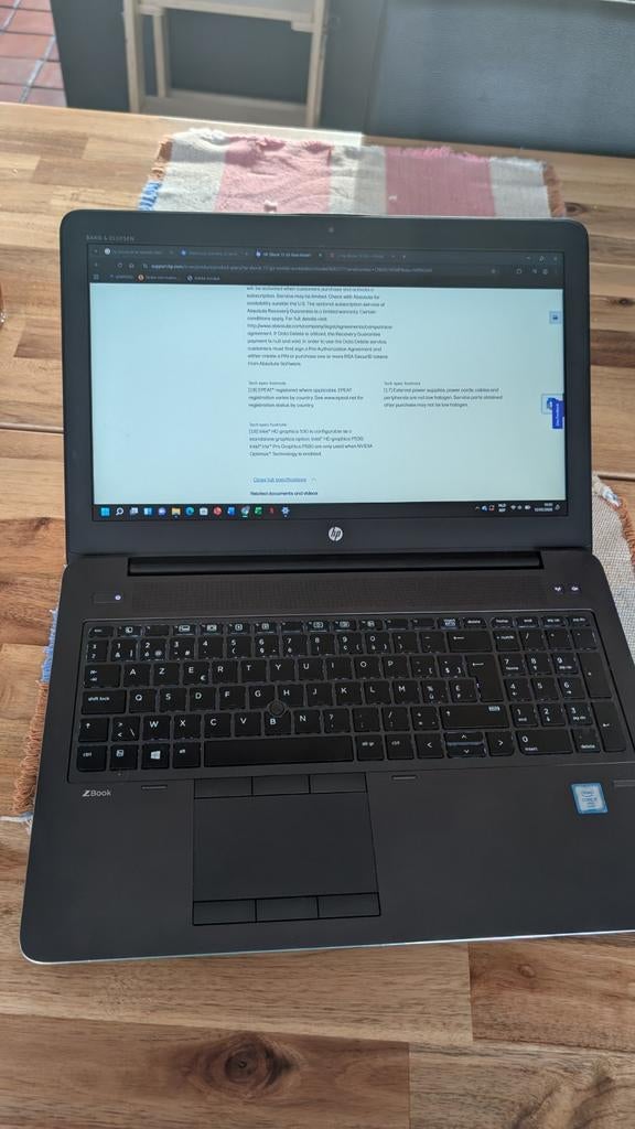 HP Zbook 15 G3, Computers en Software, Windows Laptops, Met videokaart, 2 tot 3 Ghz, 15 inch, SSD