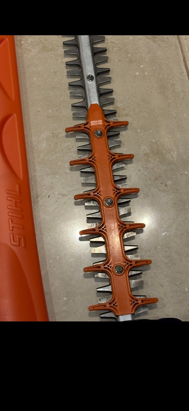 STIHL  dubbelvoudige geslepen messen  60cm, Ophalen of Verzenden, Gebruikt, Handmatig