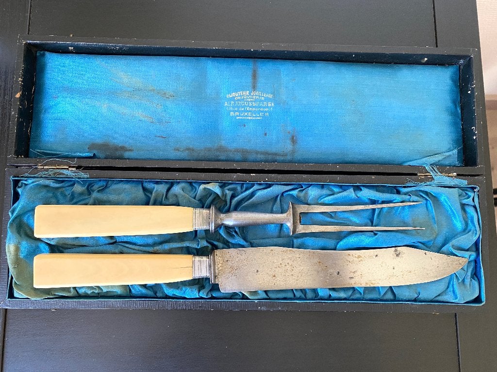 Service à Découper Maison Licot - Namur, 19ème Siècle, Antiquités & Art, Enlèvement ou Envoi