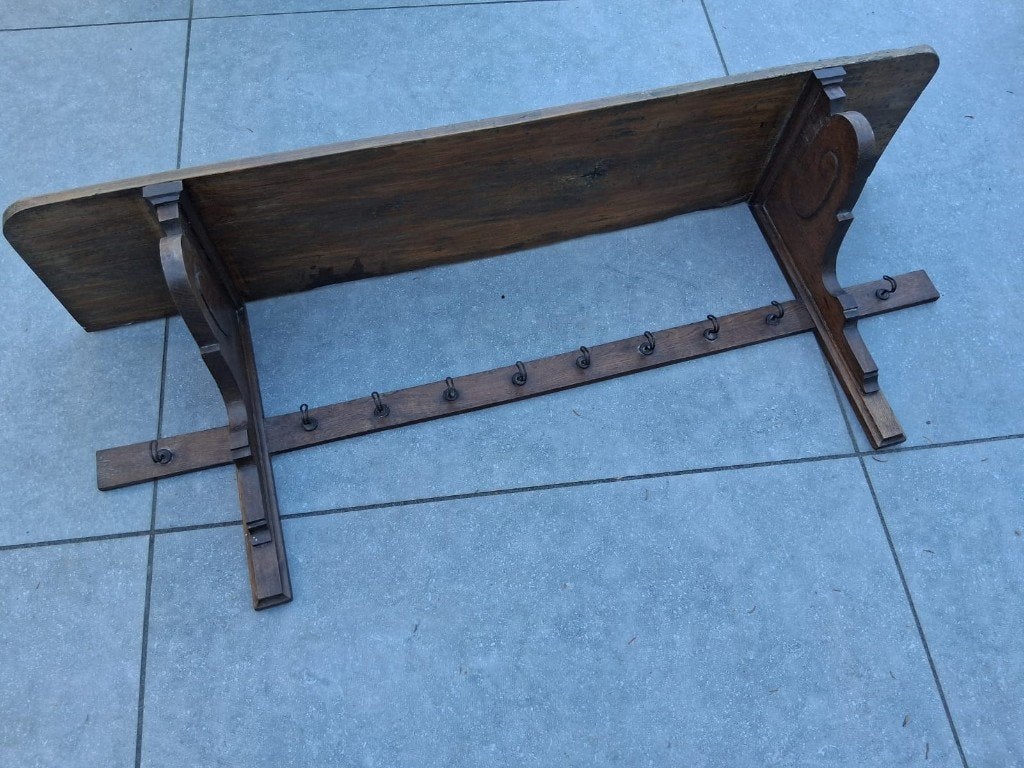 Houten kapstok met 10 haken, Gebruikt, Minder dan 100 cm, Hout, Ophalen