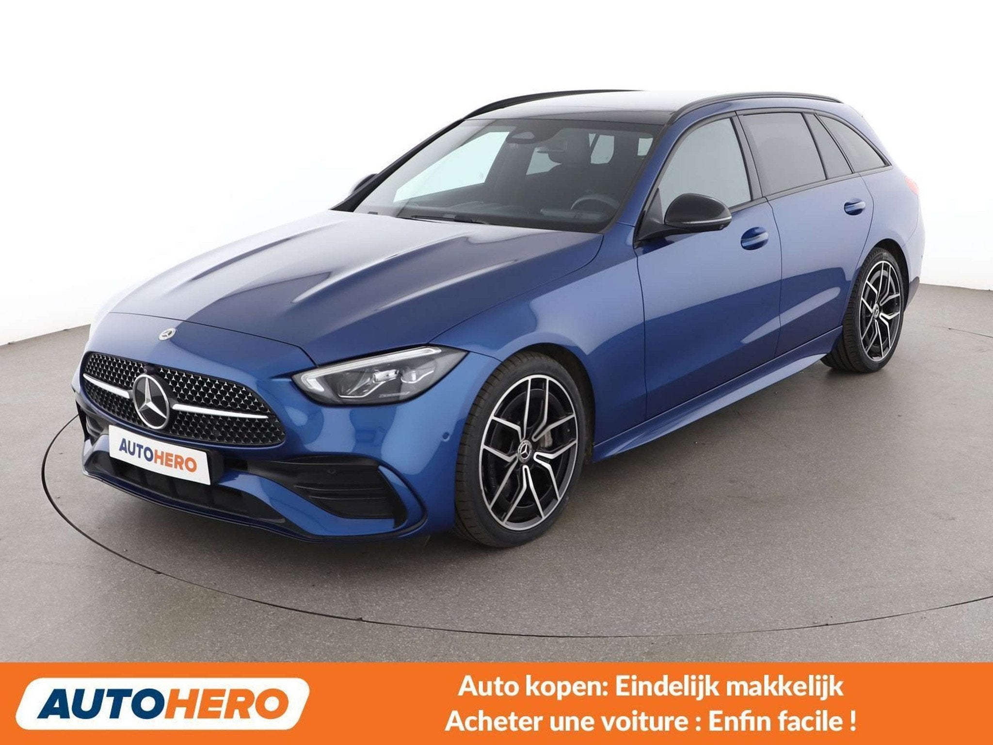 Mercedes-Benz C-Klasse 220 C 200 d Mild-Hybrid T AMG Line, Auto's, Achterwielaandrijving, Gebruikt, Blauw, 137 kW