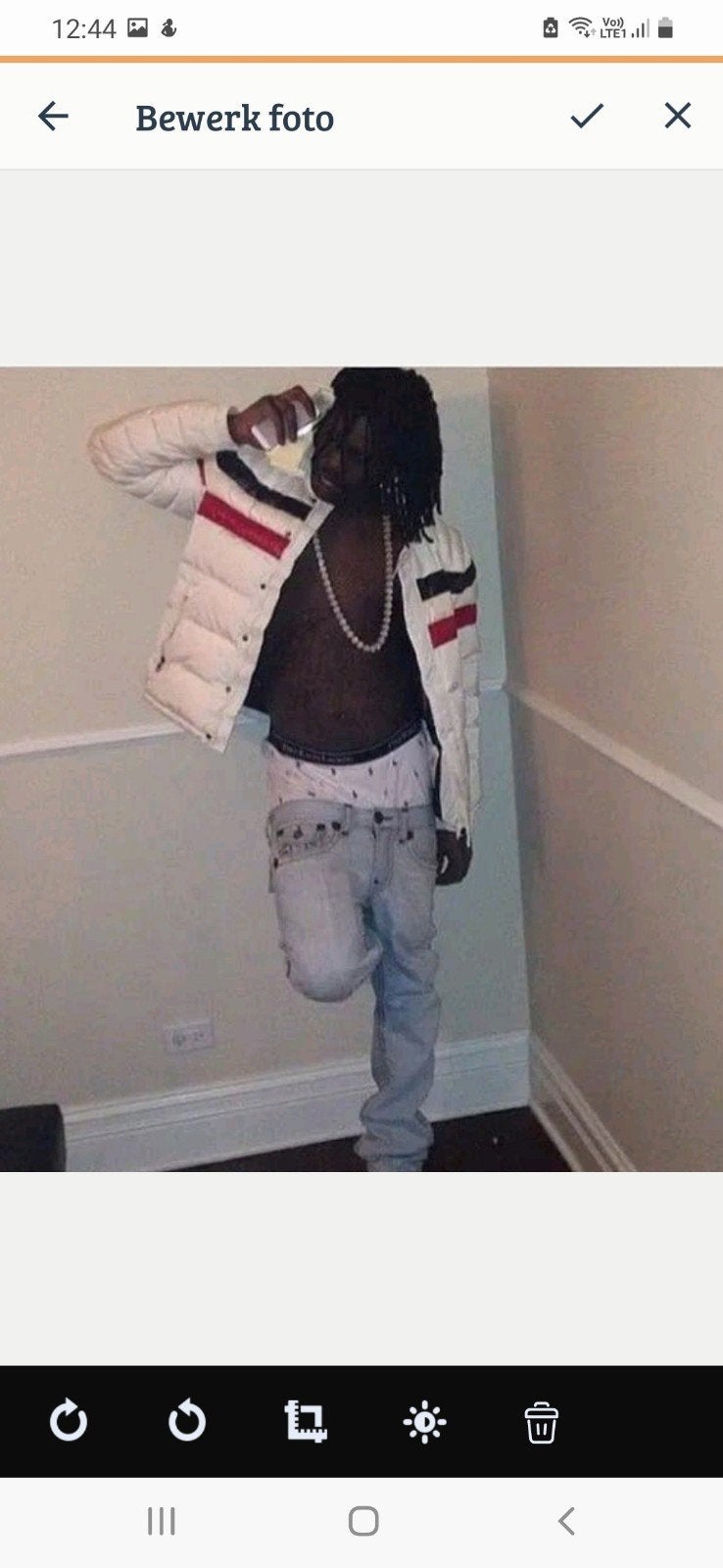 Shief Keef Moncler vintage donsjack maat 1, Moncler, Wit, Ophalen of Verzenden, Zo goed als nieuw