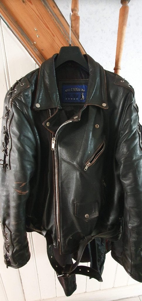 motorvest, Enlèvement, Hommes, Manteau | cuir