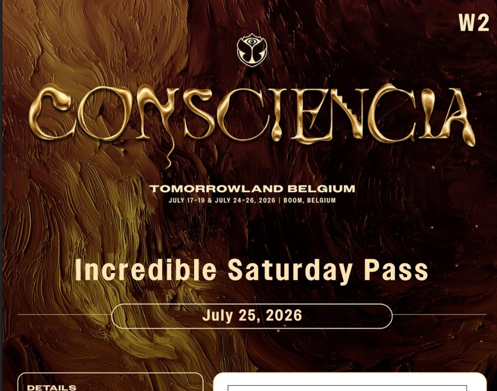 Tomorrowland Incredible Saturday Pass 25 juli 26, Eén persoon