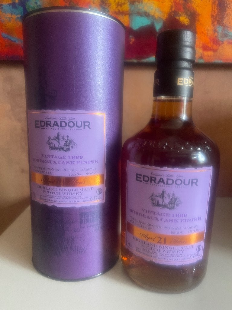 Edradour 21 ans 55,8 % Bordeaux Cask 1999, Envoi