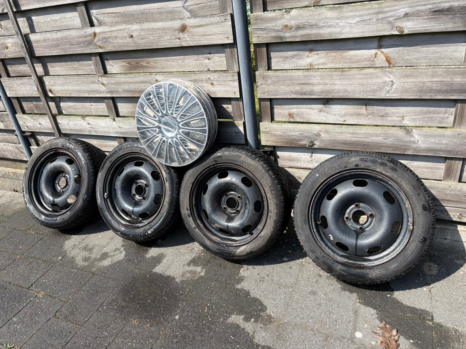 Velgen en winterbanden, Autos : Pièces & Accessoires, Pneus & Jantes, Enlèvement, Pneus hiver, Jante(s)