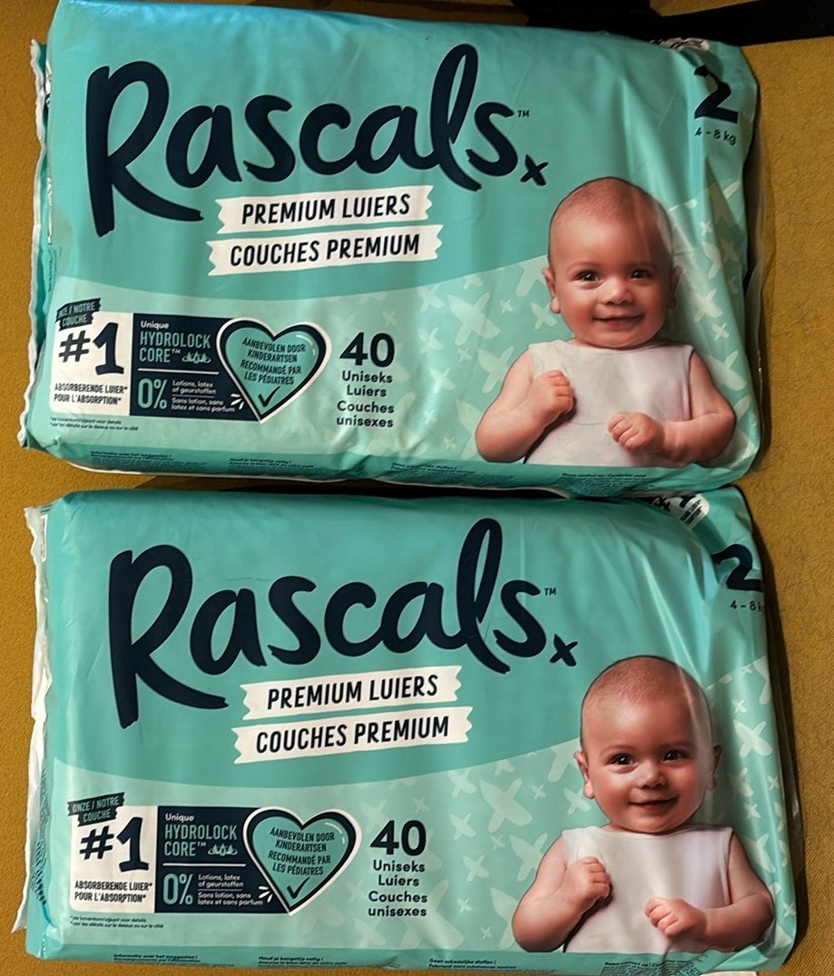 Rascals premium luiers maat 2 (4-8kg), Enlèvement, Neuf, Autres types, Autres marques