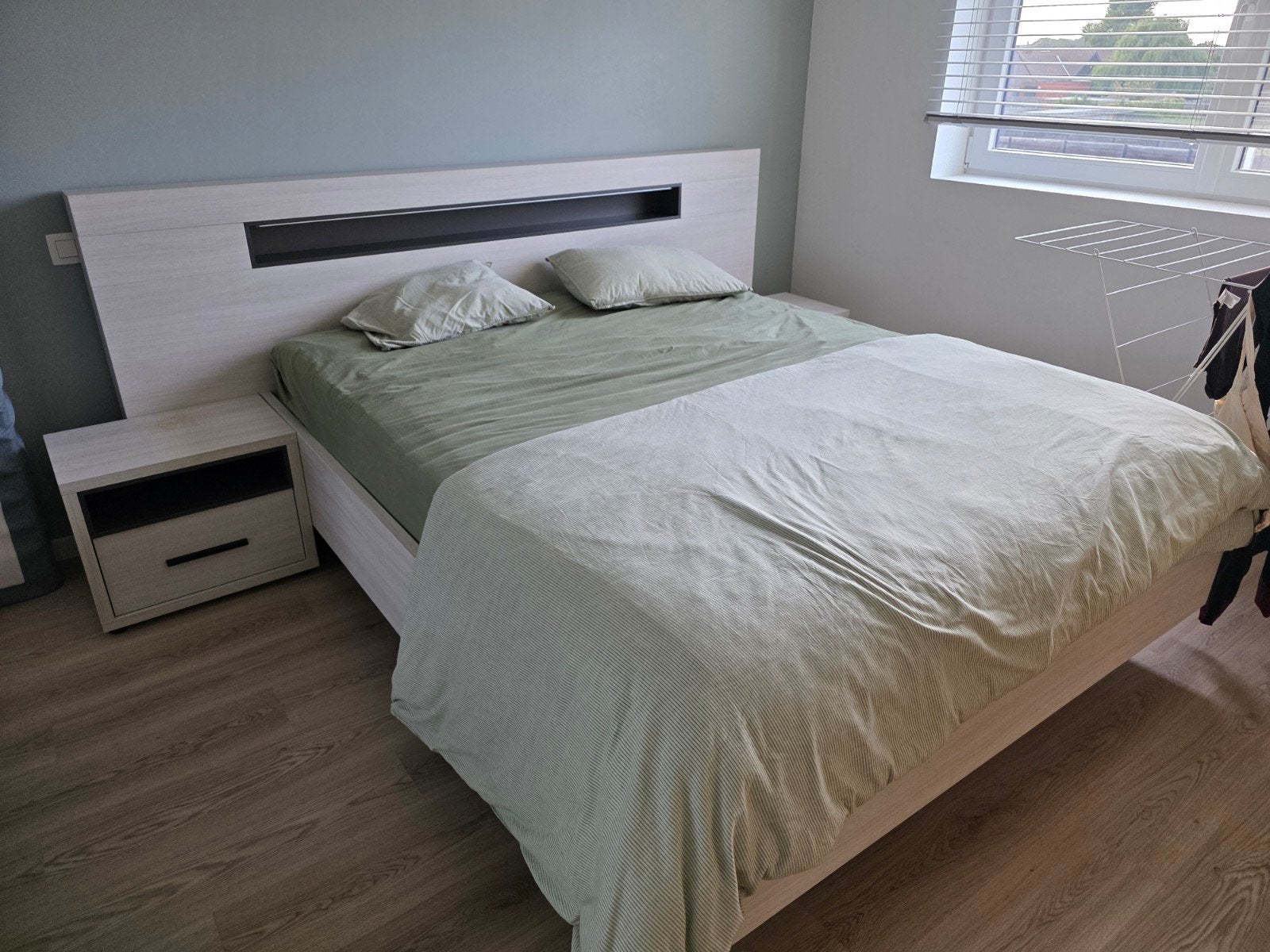 Bed + matras, Ophalen, Zo goed als nieuw, Tweepersoons, Modern