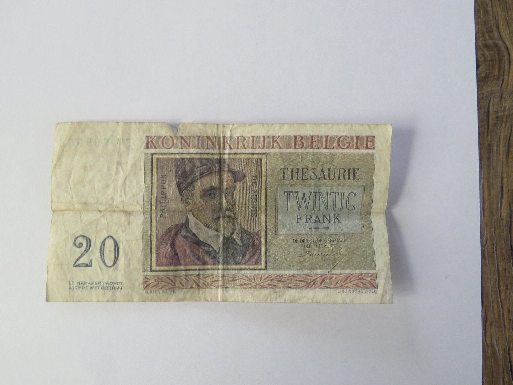 Belgie 20 Frank 1956 Frank Lassus bankbiljet, Postzegels en Munten, Bankbiljetten | België, Ophalen of Verzenden
