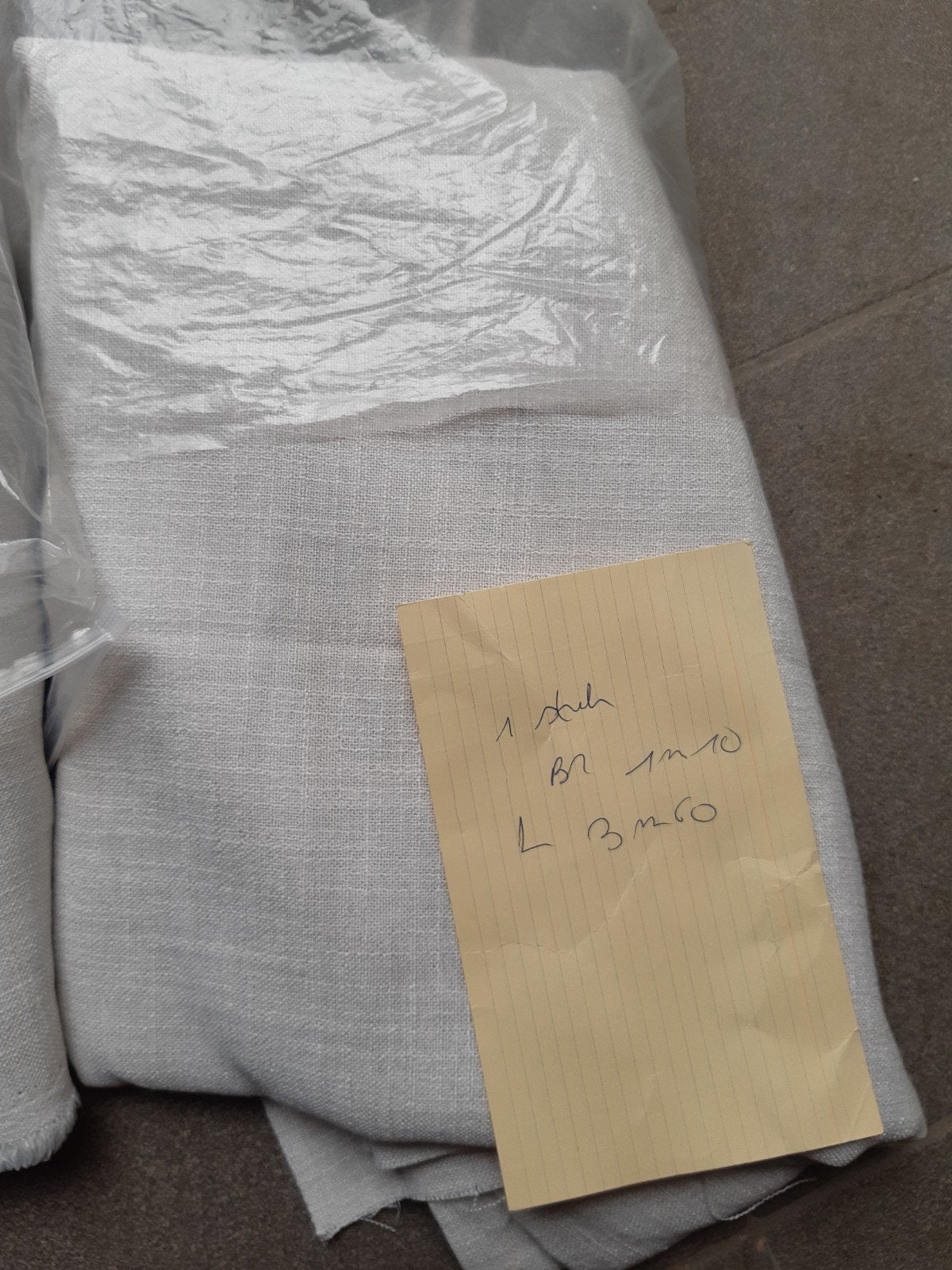différentes pièces de tissu, Enlèvement