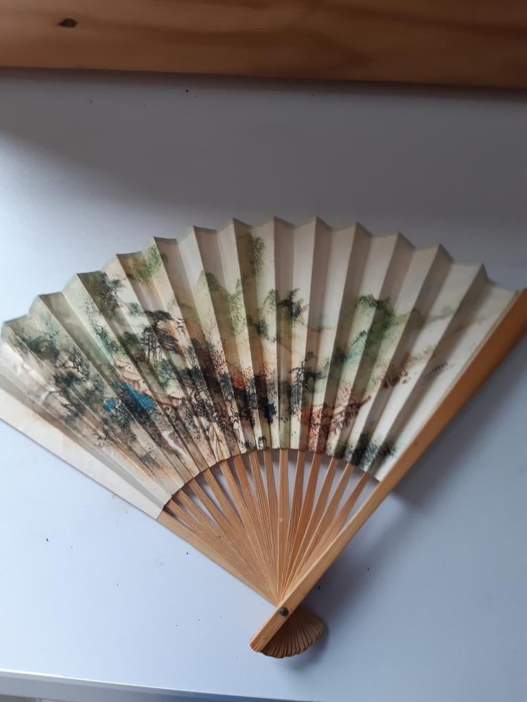 2 ventilateurs en bambo, Enlèvement ou Envoi, Comme neuf