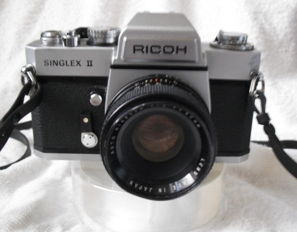 Analoog spiegelreflex camera " RICOH SINGLEX II " met tas, Audio, Tv en Foto, Ophalen of Verzenden, Gebruikt, Spiegelreflex, Overige Merken