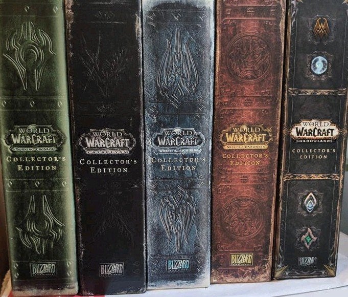 Lot 5 Éditions Collector World of Warcraft (WoW), Consoles de jeu & Jeux vidéo, Utilisé, Jeu de rôle (Role Playing Game)