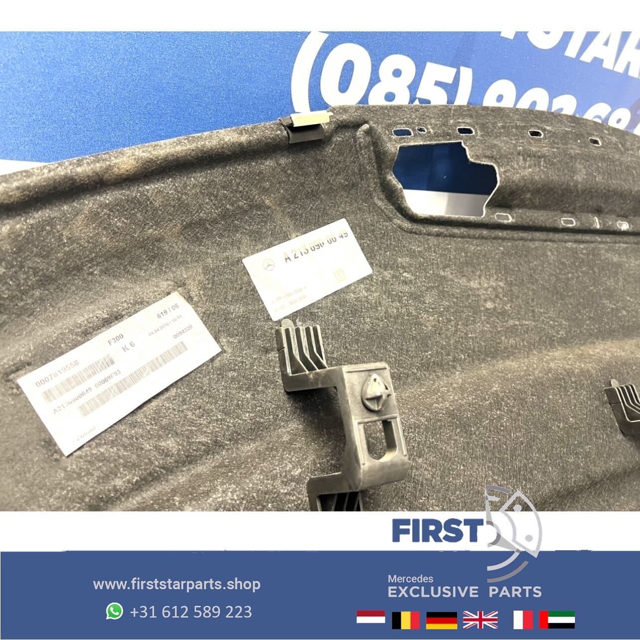 W213 HOEDEPLANK BEKLEDING ZWART A2136900649 Mercedes E Klass, Utilisé, -, -, Enlèvement ou Envoi