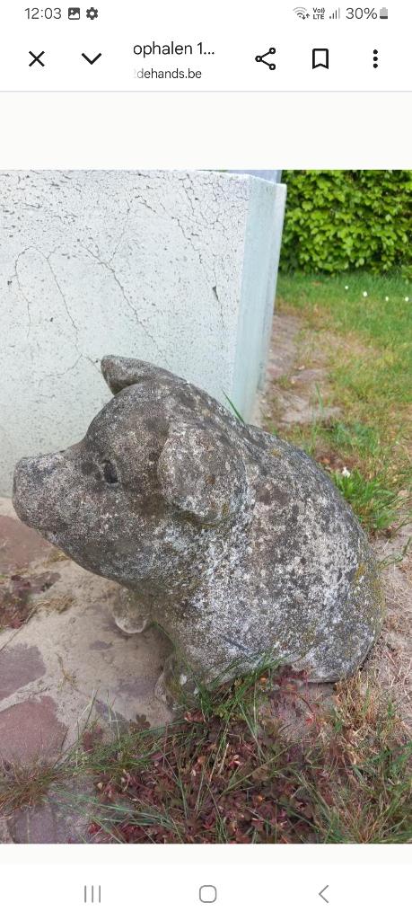 15 euros - statue de jardin de cochons, Jardin & Terrasse, Enlèvement, Comme neuf, Béton, Animal