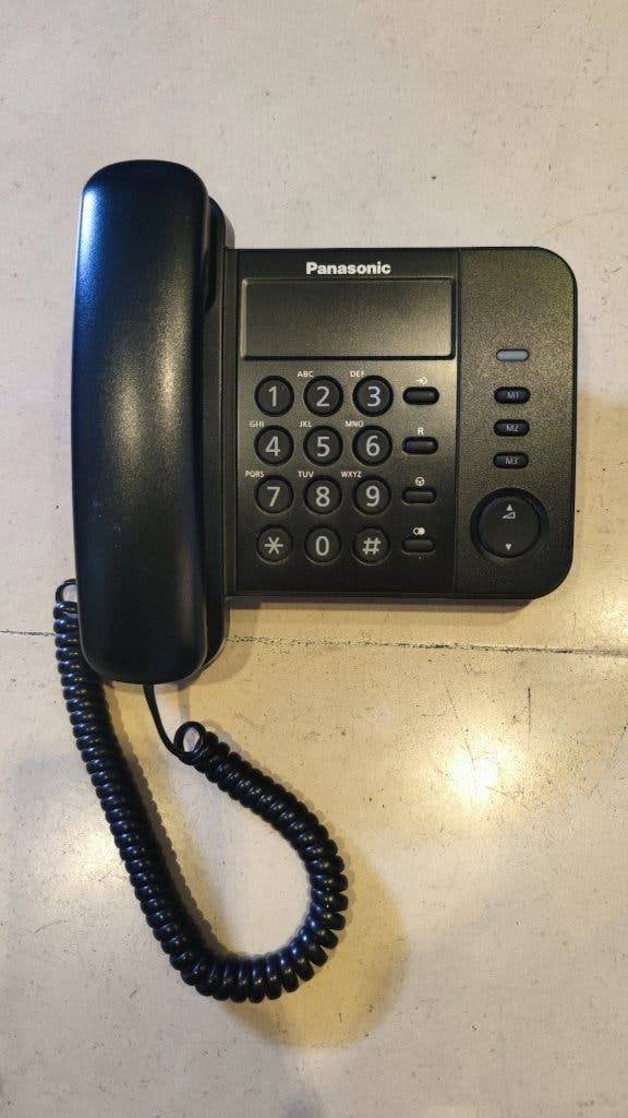 Panasonic KX-TS520 analoge vaste telefoon zwart, Telecommunicatie, Ophalen of Verzenden, Gebruikt