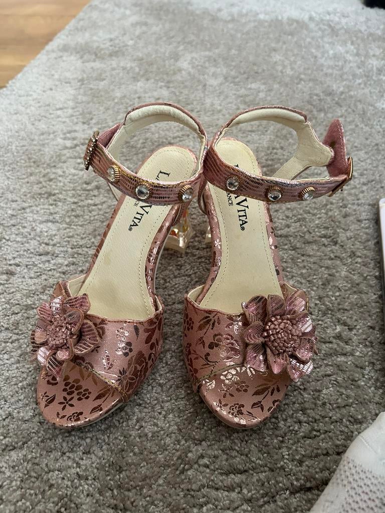 Sandalen met hak maat 36, Kleding | Dames, Ophalen, Zo goed als nieuw, Roze