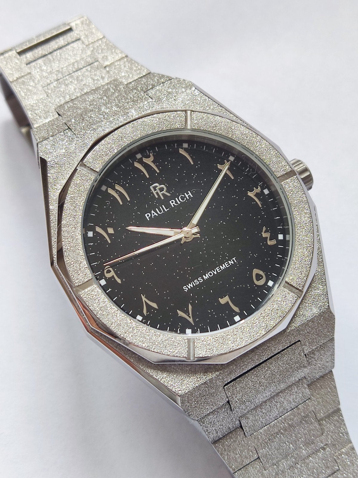 Paul Rich Arabic Frosted Star Dust II — Shadow Oasis, argent, Montre-bracelet, Enlèvement ou Envoi, Acier, Acier