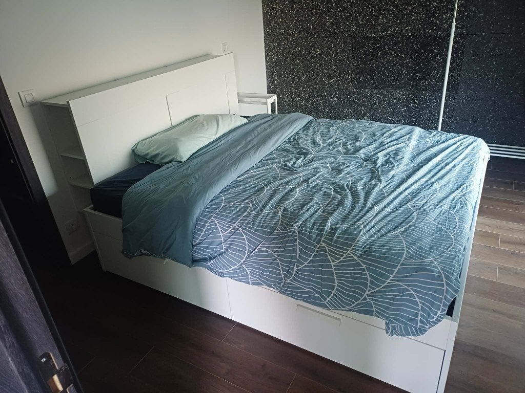 Bed Ikea, Ophalen, Wit, Tweepersoons, Zo goed als nieuw