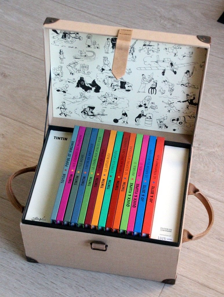 Zeldzaam Kuifje jubileum box beperkte oplage Tintin Hergé FR, Collections, Enlèvement ou Envoi, Tintin, Comme neuf