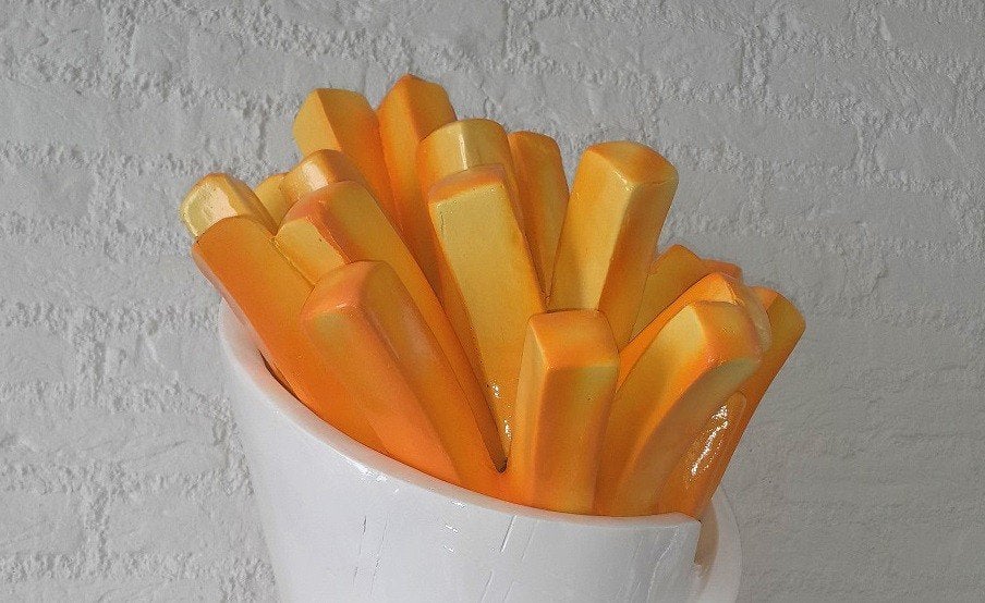 Reclame Friet Patatzak 80 cm - frietzak polyester, Ophalen, Nieuw