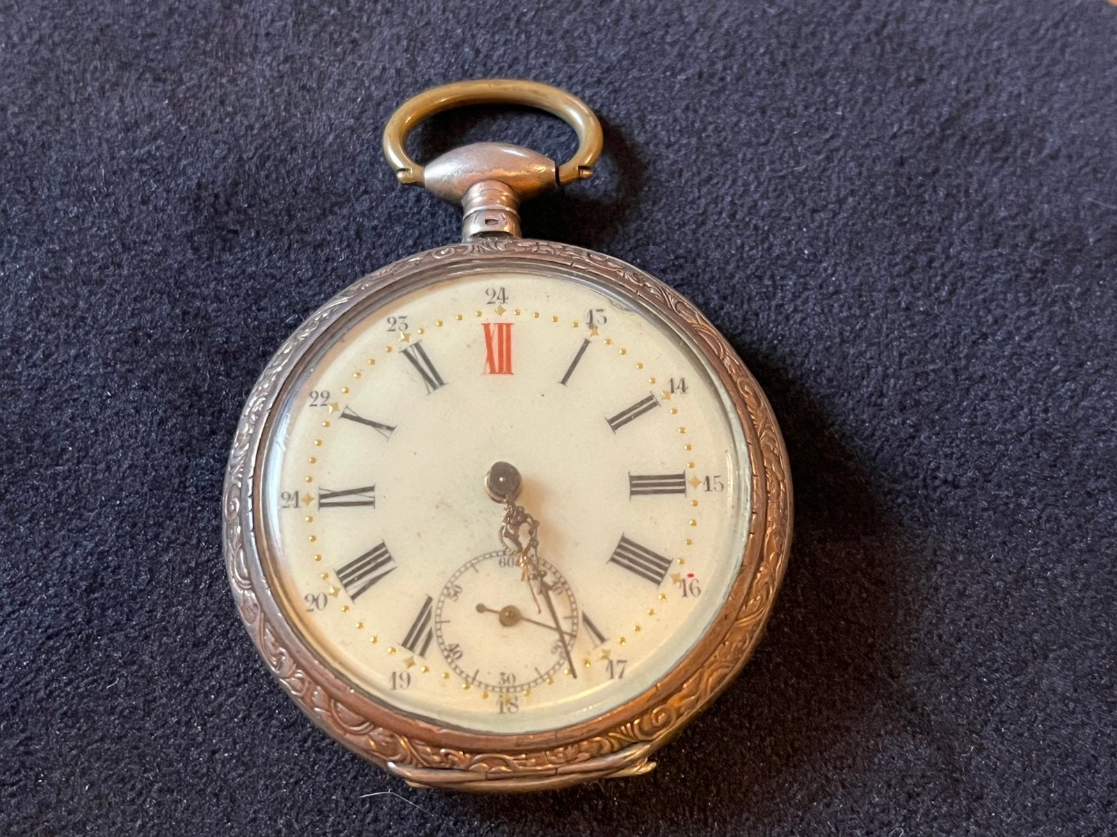 Montre à gousset ancienne en Argent- Vers 1900, Enlèvement ou Envoi, Argent